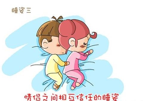 情侣之间相互信任的睡姿